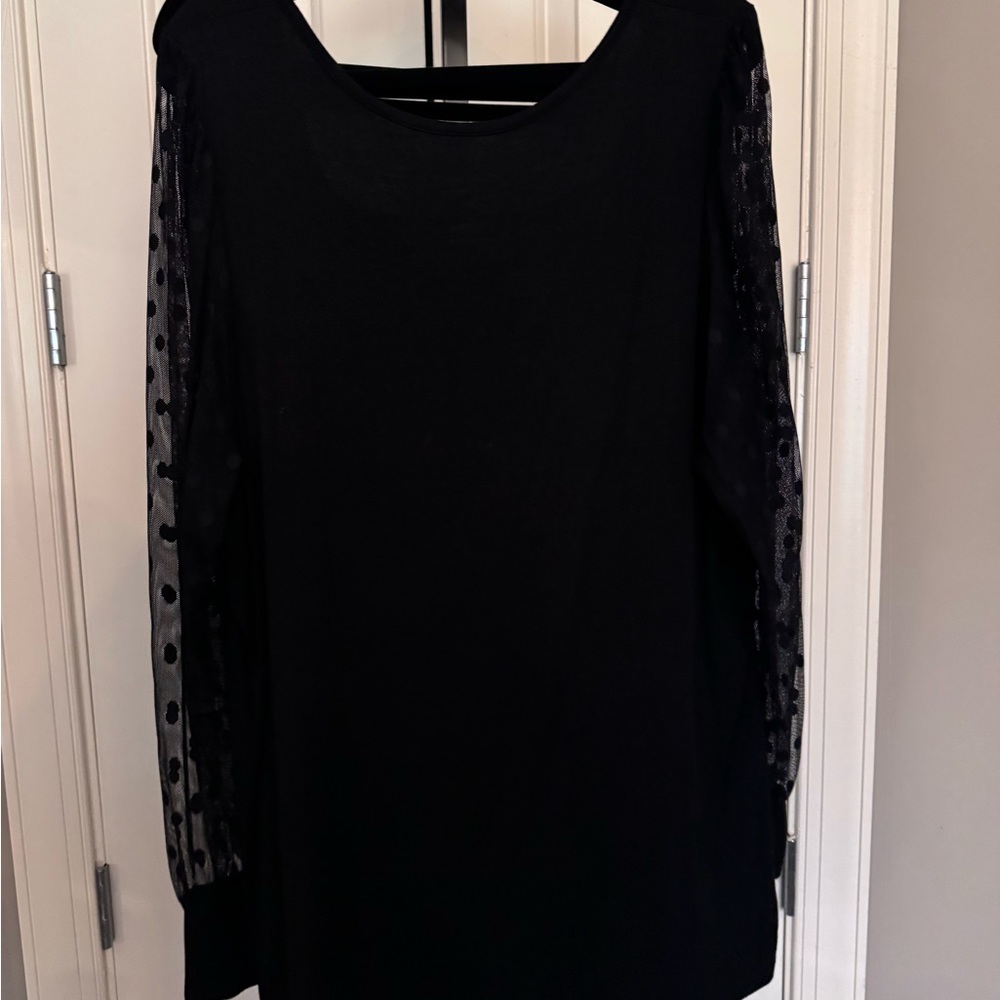 Torrid Black Boxy Long Sleeve Blouse